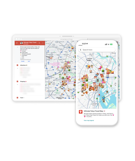Tokyo Travel Map